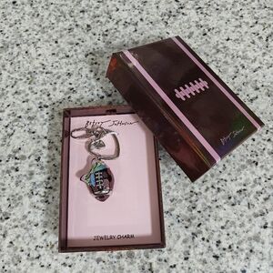 BETSEY JOHNSON Football Bow Key Fob Charm